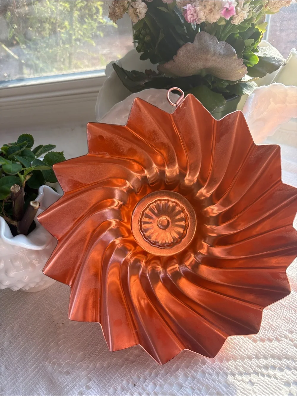 Copper Nautilus Jelly Mold Decorative Kitchen Accent